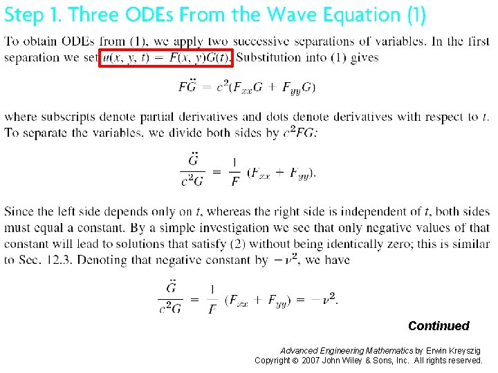 Pages 572 -573 a Continued Advanced Engineering Mathematics by Erwin Kreyszig Copyright 2007 John