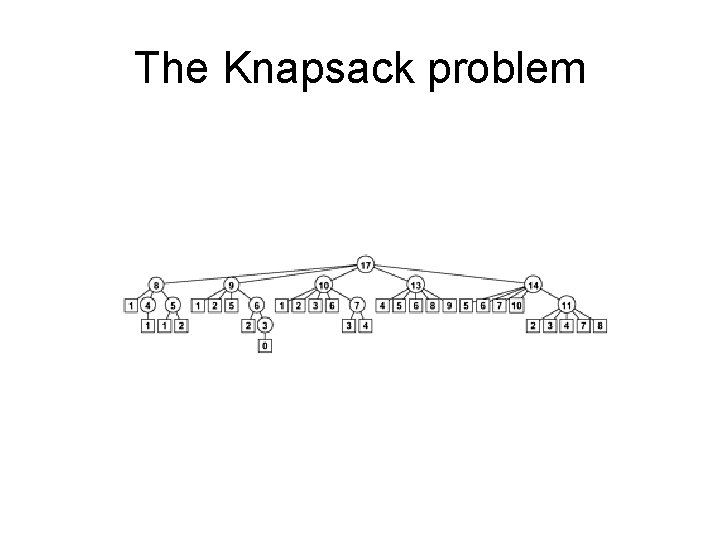 The Knapsack problem 