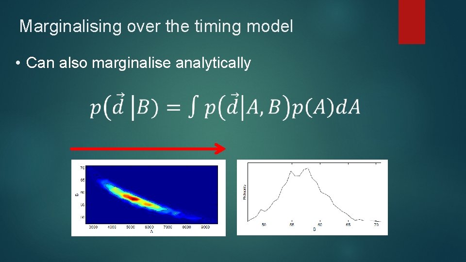 Marginalising over the timing model • Can also marginalise analytically 