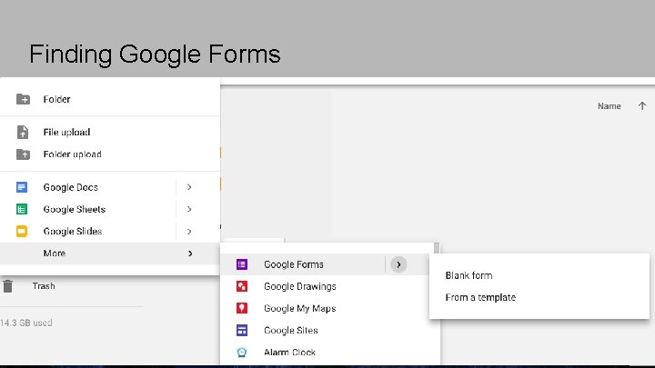 Finding Google Forms 