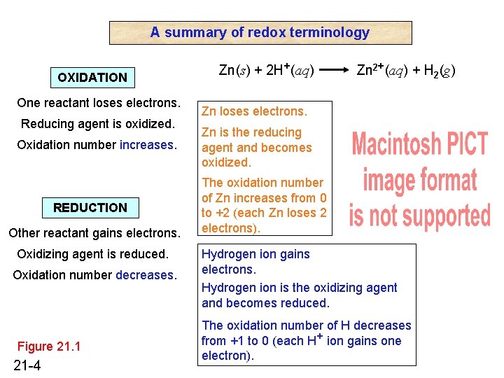 A summary of redox terminology OXIDATION One reactant loses electrons. Reducing agent is oxidized.