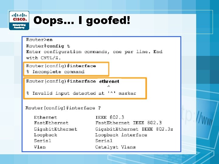 Oops… I goofed! Oops… I goofed!