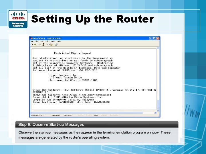 Setting Up the Router Setting Up the Router