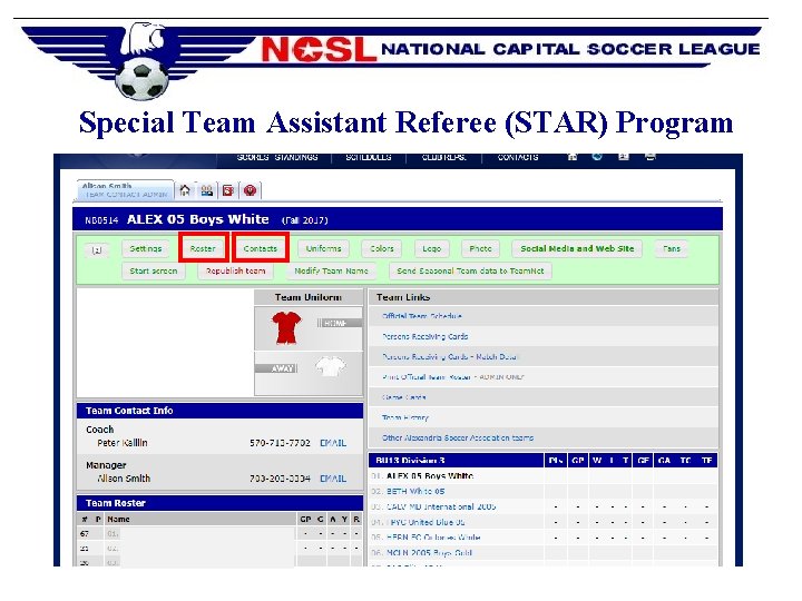 Special Team Assistant Referee (STAR) Program 