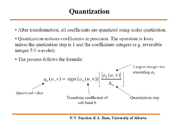 © V. Sanchez & A. Basu, University of Alberta 