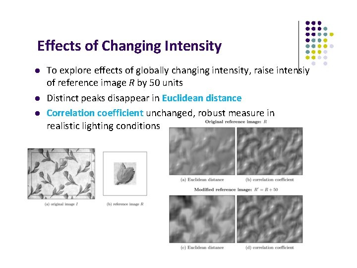 Effects of Changing Intensity To explore effects of globally changing intensity, raise intensiy of