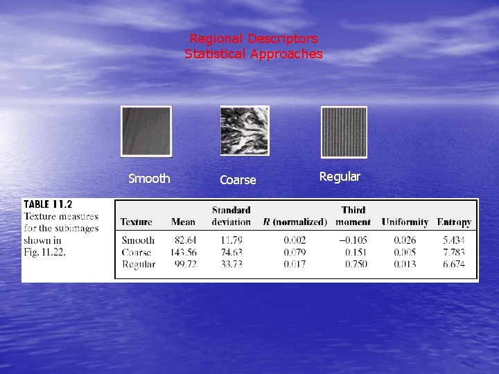 Regional Descriptors Statistical Approaches Smooth Coarse Regular 