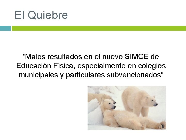 El Quiebre “Malos resultados en el nuevo SIMCE de Educación Física, especialmente en colegios