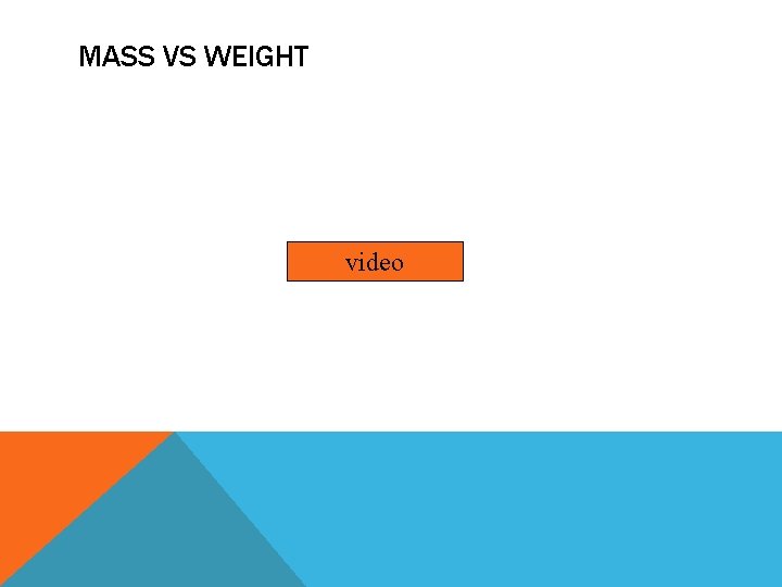 MASS VS WEIGHT video 