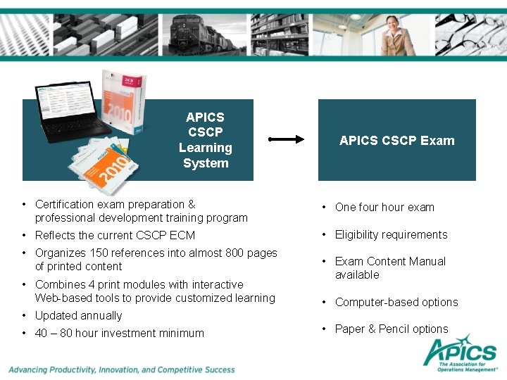 APICS CSCP Learning System APICS CSCP Exam • Certification exam preparation & professional development