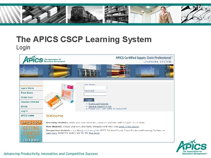37 The APICS CSCP Learning System Login 