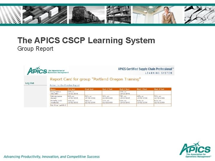 The APICS CSCP Learning System Group Report 