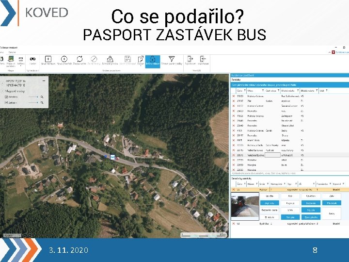 Co se podařilo? PASPORT ZASTÁVEK BUS 3. 11. 2020 8 Co se podařilo? PASPORT ZASTÁVEK BUS 3. 11. 2020 8