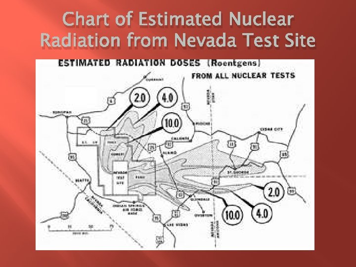 Chart of Estimated Nuclear Radiation from Nevada Test Site 