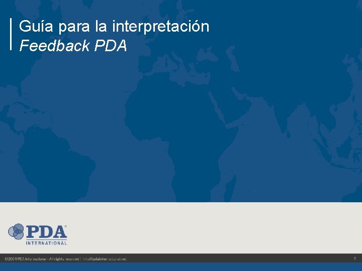 Guía para la interpretación Feedback PDA 1 