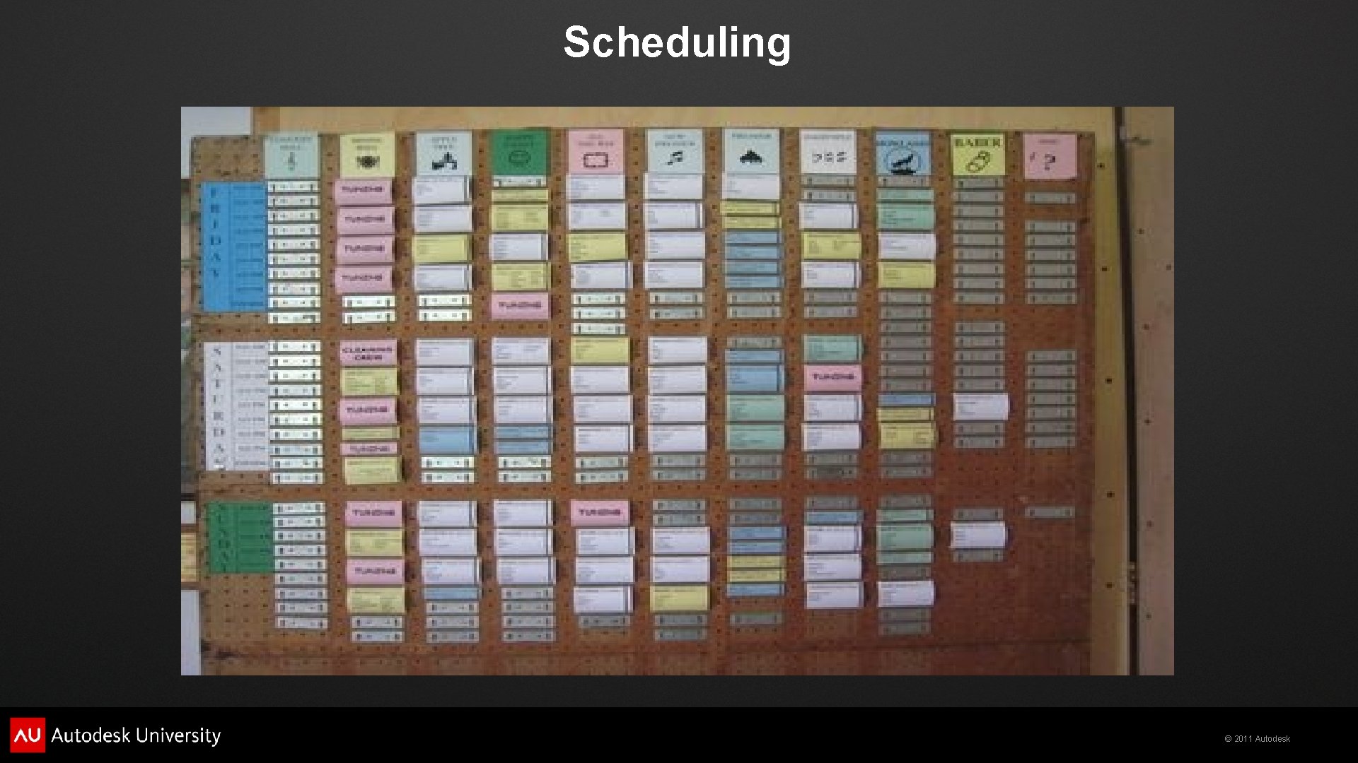 Scheduling © 2011 Autodesk 