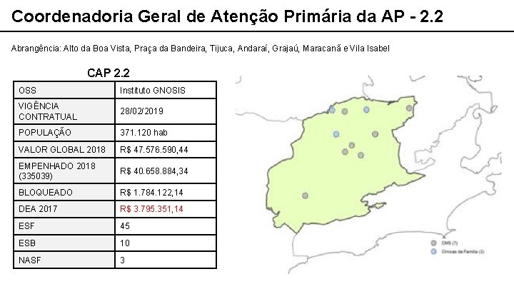 Coordenadoria Geral de Atenção Primária da AP - 2. 2 Abrangência: Alto da Boa