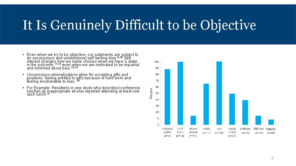 It Is Genuinely Difficult to be Objective • Even when we try to be