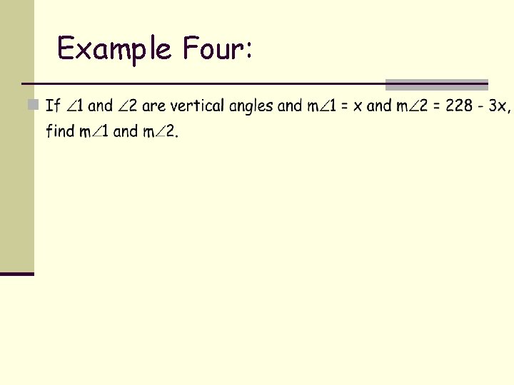 Example Four: n 