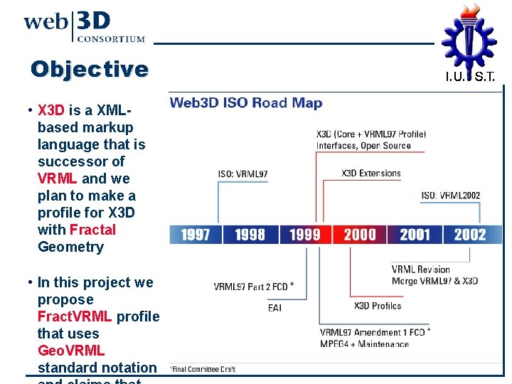 Objective • X 3 D is a XMLbased markup language that is successor of