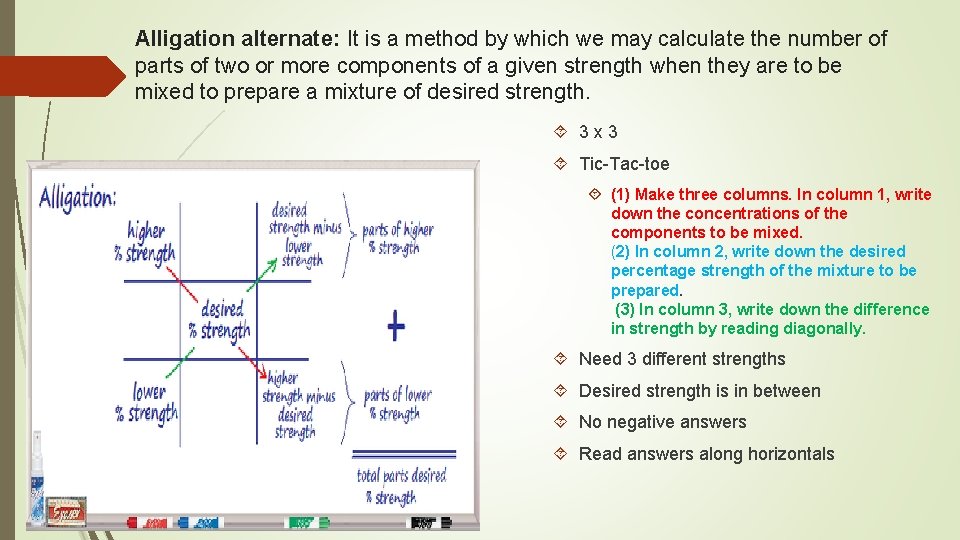 Alligation alternate: It is a method by which we may calculate the number of