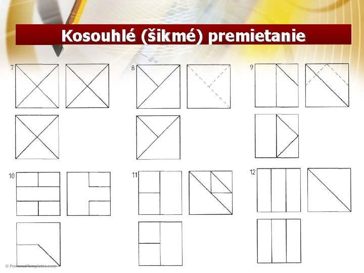 Kosouhlé (šikmé) premietanie 