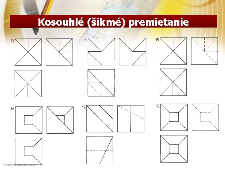 Kosouhlé (šikmé) premietanie 