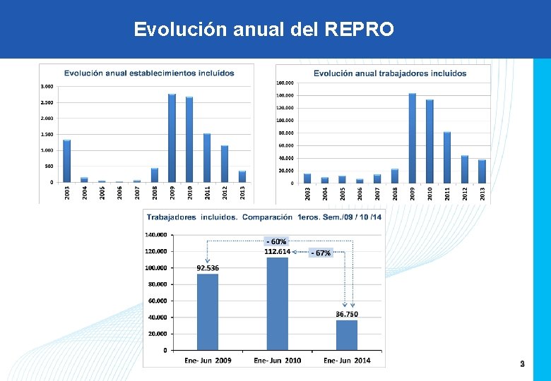 Evolución anual del REPRO 3 