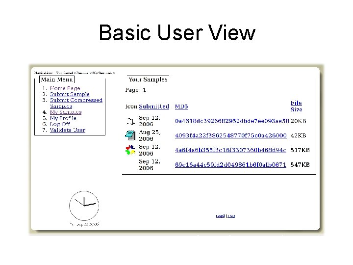 Basic User View Basic User View