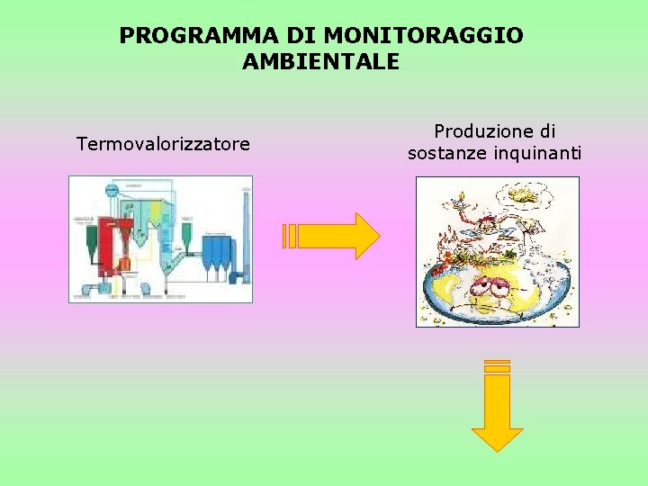 PROGRAMMA DI MONITORAGGIO AMBIENTALE Termovalorizzatore Produzione di sostanze inquinanti 