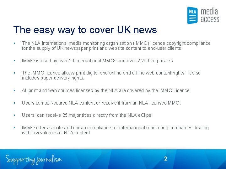 The easy way to cover UK news • The NLA international media monitoring organisation