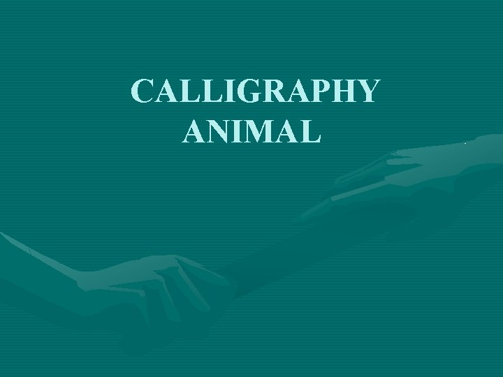 CALLIGRAPHY ANIMAL 