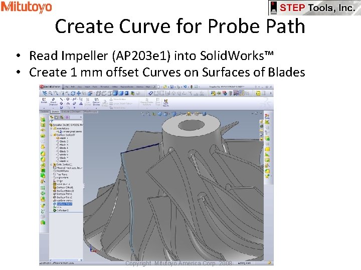Create Curve for Probe Path • Read Impeller (AP 203 e 1) into Solid.