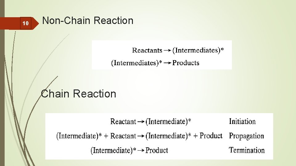 10 Non-Chain Reaction 