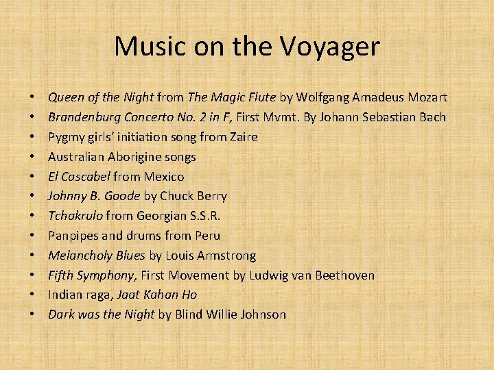 Music on the Voyager • • • Queen of the Night from The Magic