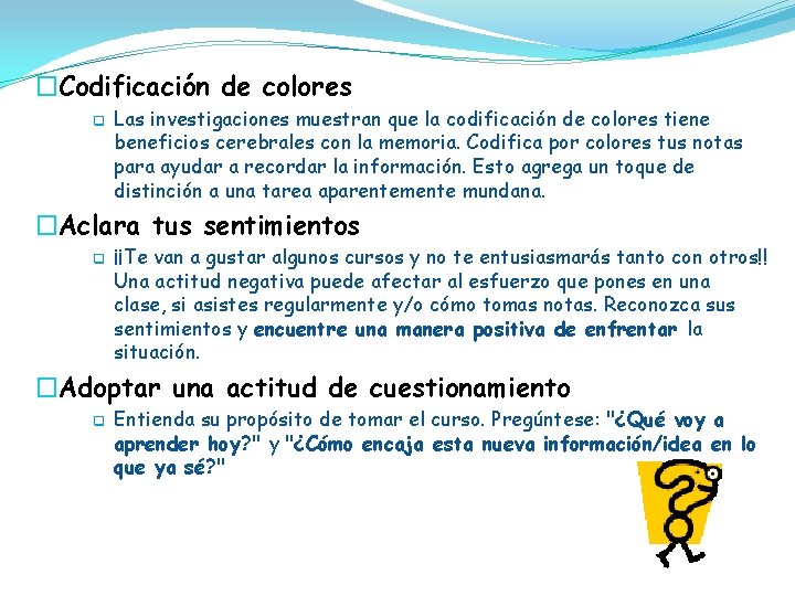 �Codificación de colores q Las investigaciones muestran que la codificación de colores tiene beneficios
