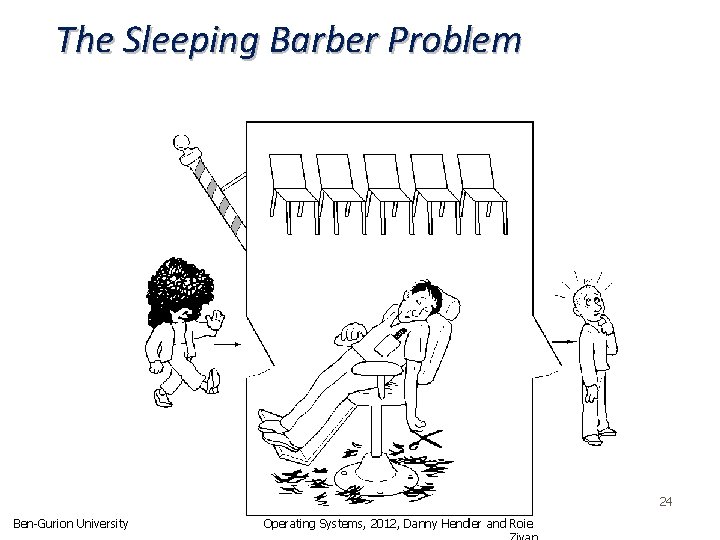 The Sleeping Barber Problem 24 Ben-Gurion University Operating Systems, 2012, Danny Hendler and Roie