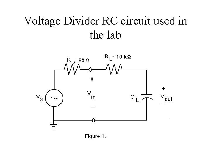 Voltage Divider RC circuit used in the lab 
