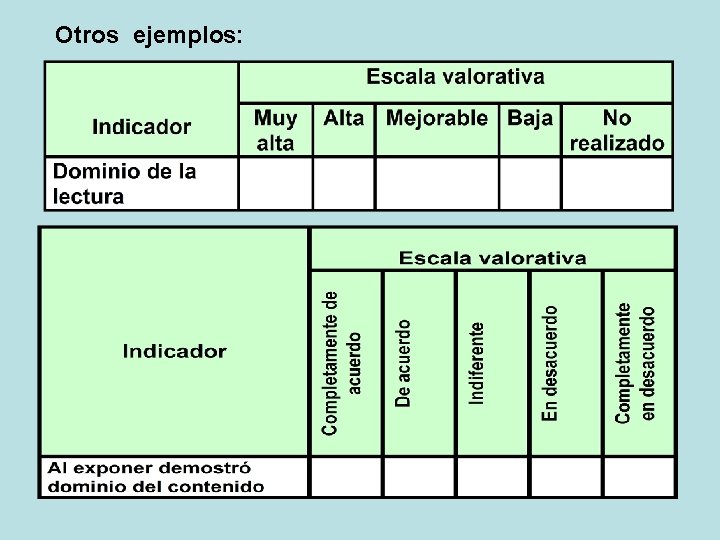 Otros ejemplos: Otros ejemplos: