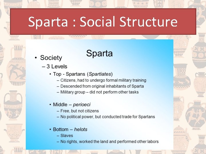 Sparta : Social Structure 