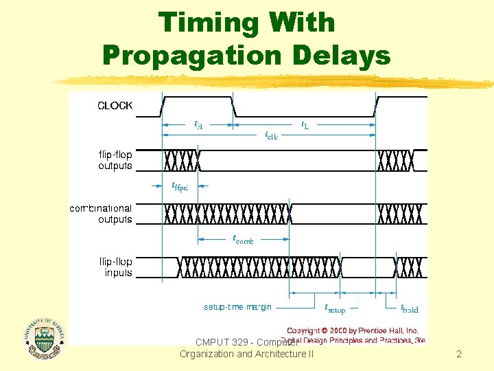 Timing With Propagation Delays CMPUT 329 - Computer Organization and Architecture II 2 