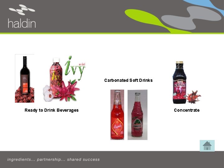 Roselle Product Applications Carbonated Soft Drinks Ready to Drink Beverages Concentrate 