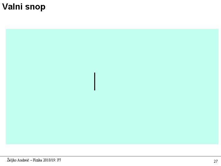 Valni snop Željko Andreić – Fizika 2018/19: P 7 27 