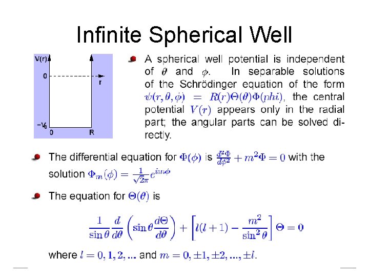 Infinite Spherical Well 