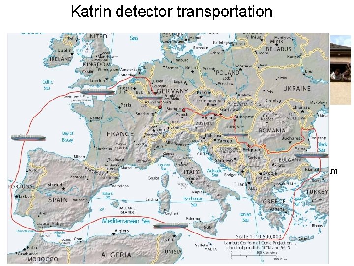 Katrin detector transportation from Deggendorf to Karlsruhe (400 km away) but had to make