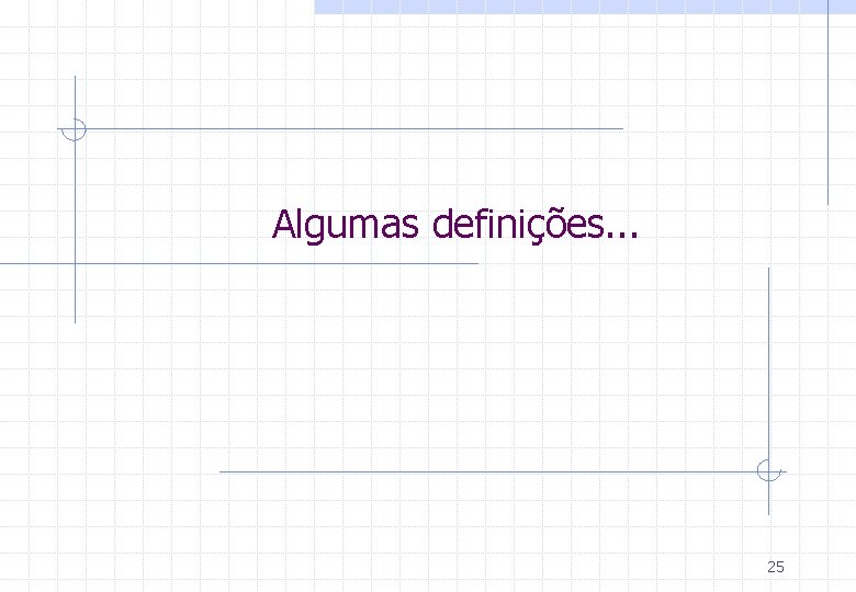 Algumas definições. . . 25 