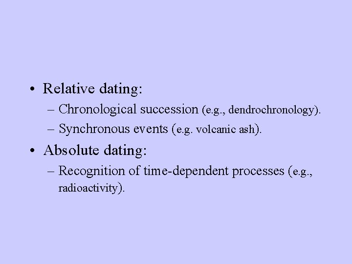 relativ dating dendrochronology