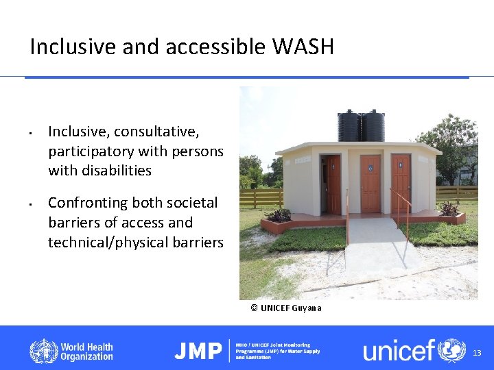 Inclusive and accessible WASH • • Inclusive, consultative, participatory with persons with disabilities Confronting