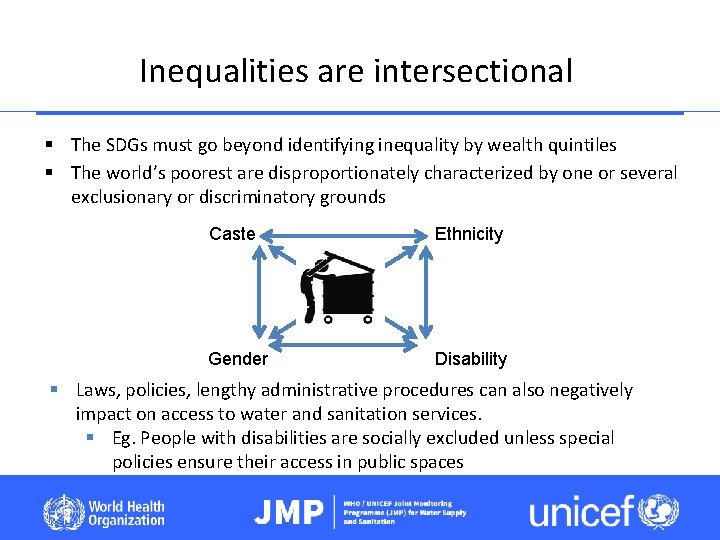 Inequalities are intersectional § The SDGs must go beyond identifying inequality by wealth quintiles