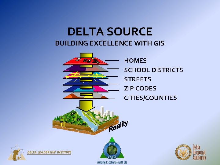 DELTA SOURCE BUILDING EXCELLENCE WITH GIS HOMES SCHOOL DISTRICTS STREETS ZIP CODES CITIES/COUNTIES 